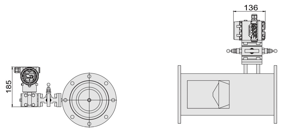 ACU10F一體化多變量V錐質量流量計